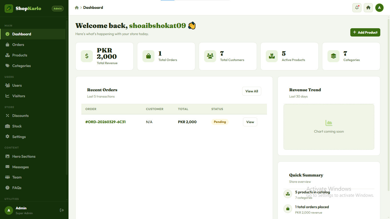 ShopKarlo Platform Preview